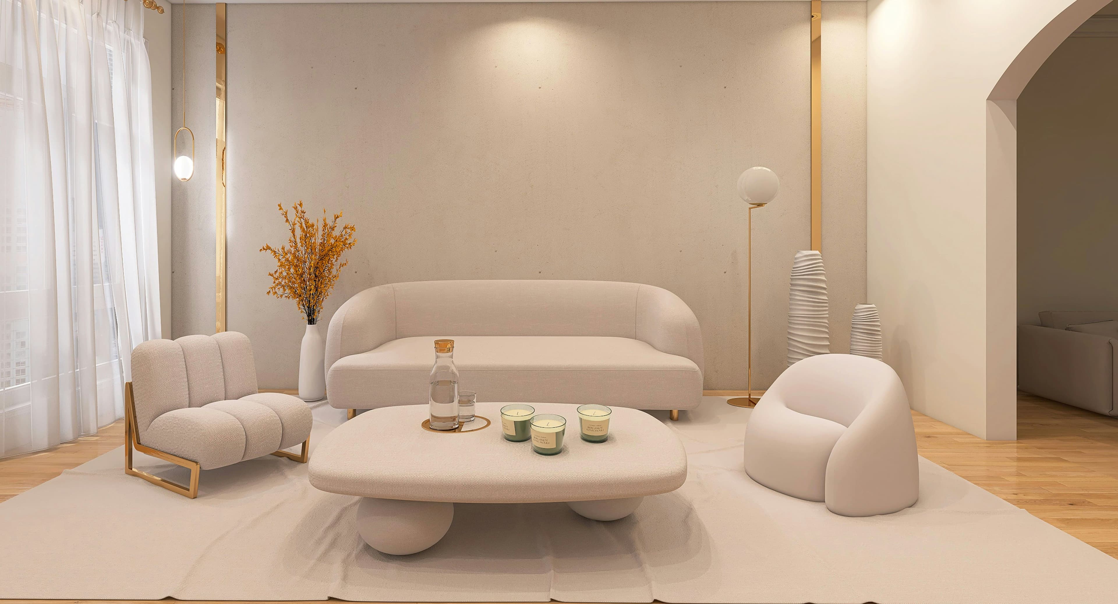 Salon élégant Comfort Corner Furniture